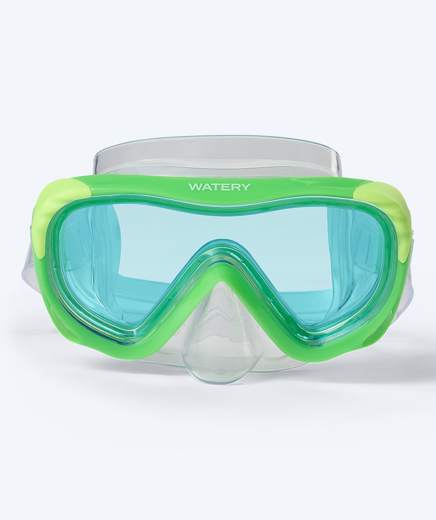 Watery dykkermaske til børn (4-10)  - Shore - Grøn/blå