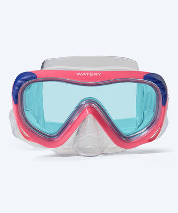 Watery dykkermaske til børn (4-10) - Shore - Lyserød/blå