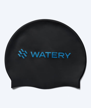 Watery badehætte - Signature Metallic - Sort/blå