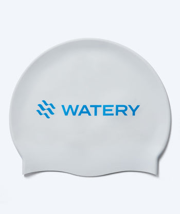 Watery badehætte - Signature Metallic - Hvid/blå