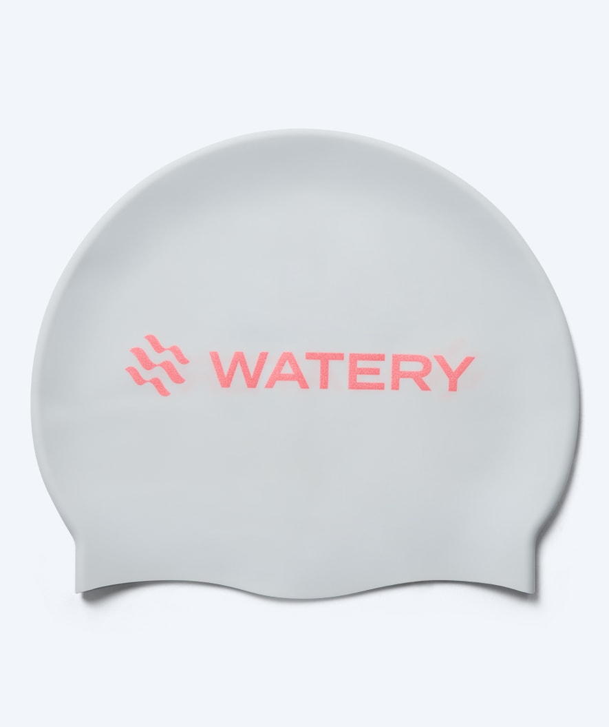 Watery badehætte - Signature Metallic - Hvid/lyserød