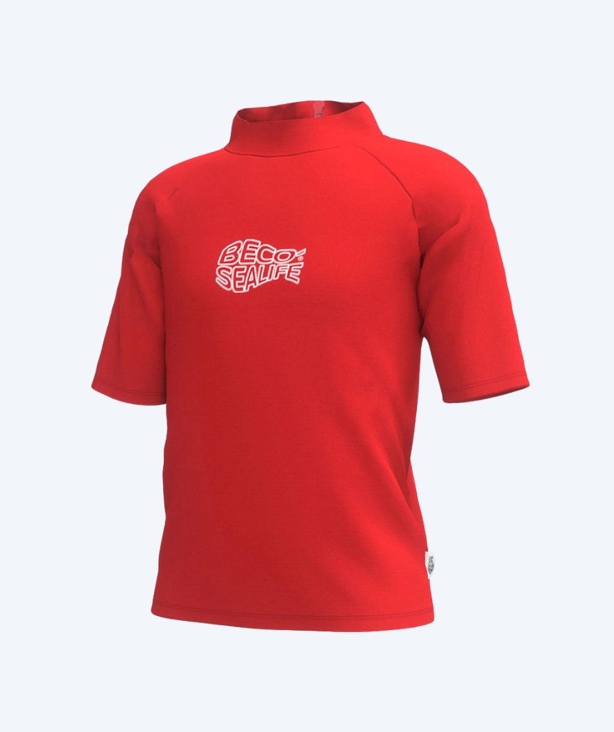 Beco UV-trøje til børn - Sealife Kortærmet Rashguard - Rød