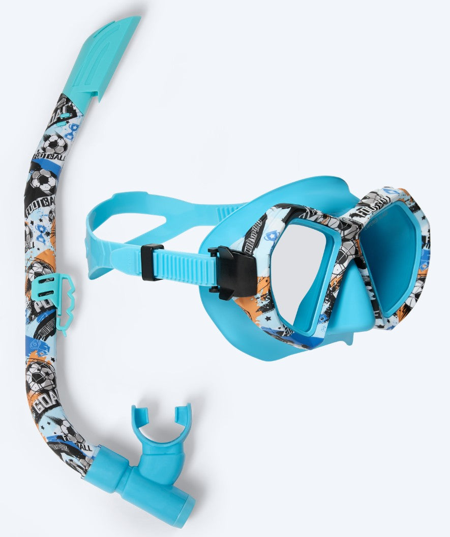 Watery Combo snorkelsæt til junior (8-15) - Riku Camo - Blå