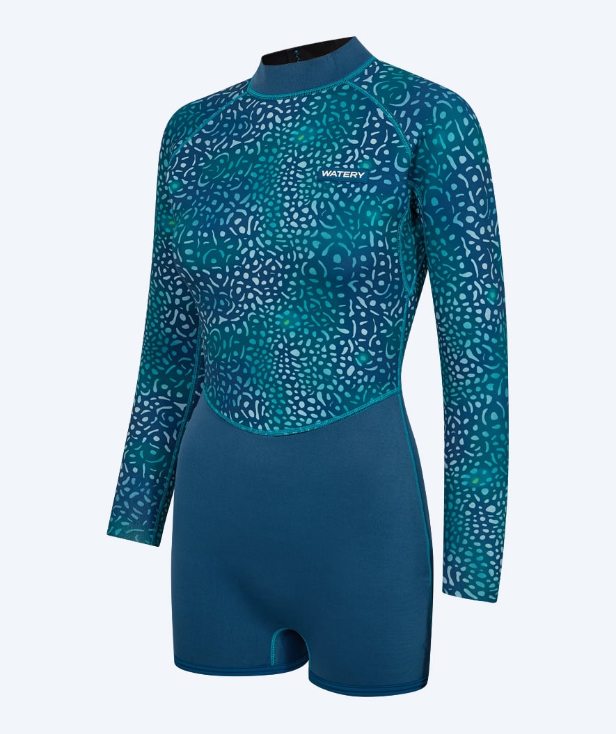 Watery neopren springsuit til damer - Compass - Grøn/blå