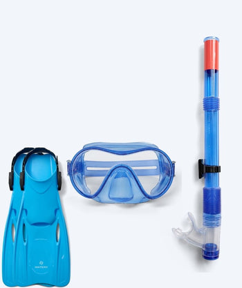Watery snorkelsæt til junior (8-15) - Jubal/Fleetwood - Blå/blå