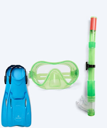 Watery snorkelsæt til junior (8-15) - Jubal/Fleetwood - Grøn/blå