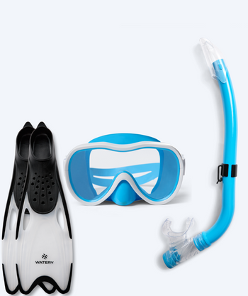 Watery snorkelsæt til junior (8-15) - Odine/Rilian - Blå/sort