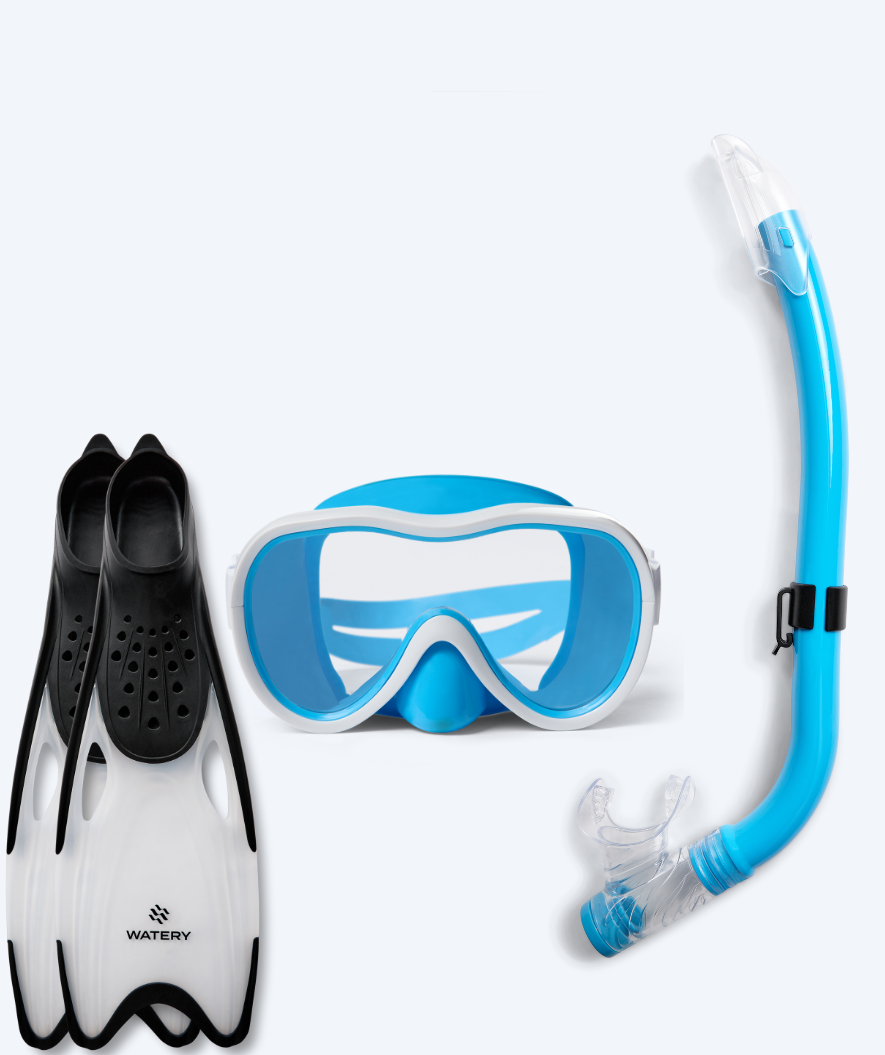 Watery snorkelsæt til junior (8-15) - Odine/Rilian - Blå/sort