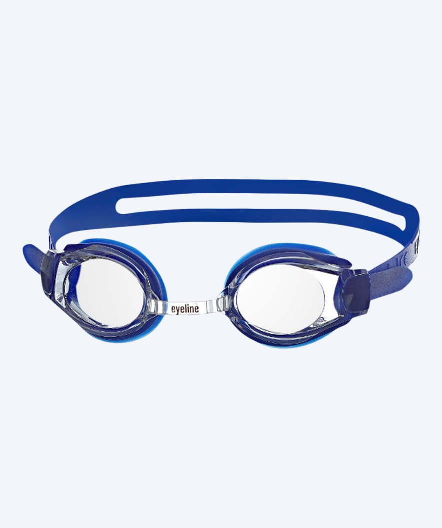 Eyeline nærsynede svømmebriller med styrke - (-1.5) til (-10.0) med klar glas (Mørkeblå)