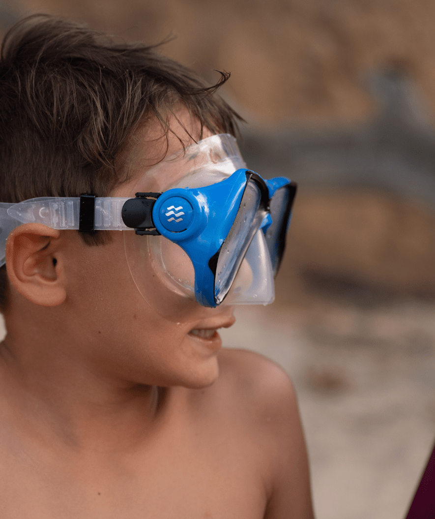 Watery dykkermaske til voksne - Hudson - Sort/blå