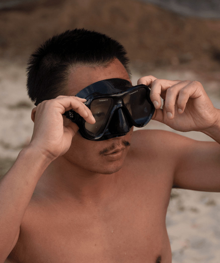 Watery dykkermaske til voksne (fra 12 år) - Hudson - Sort