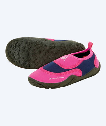 Aquasphere neopren badesko til børn - Beachwalker - Pink/blå