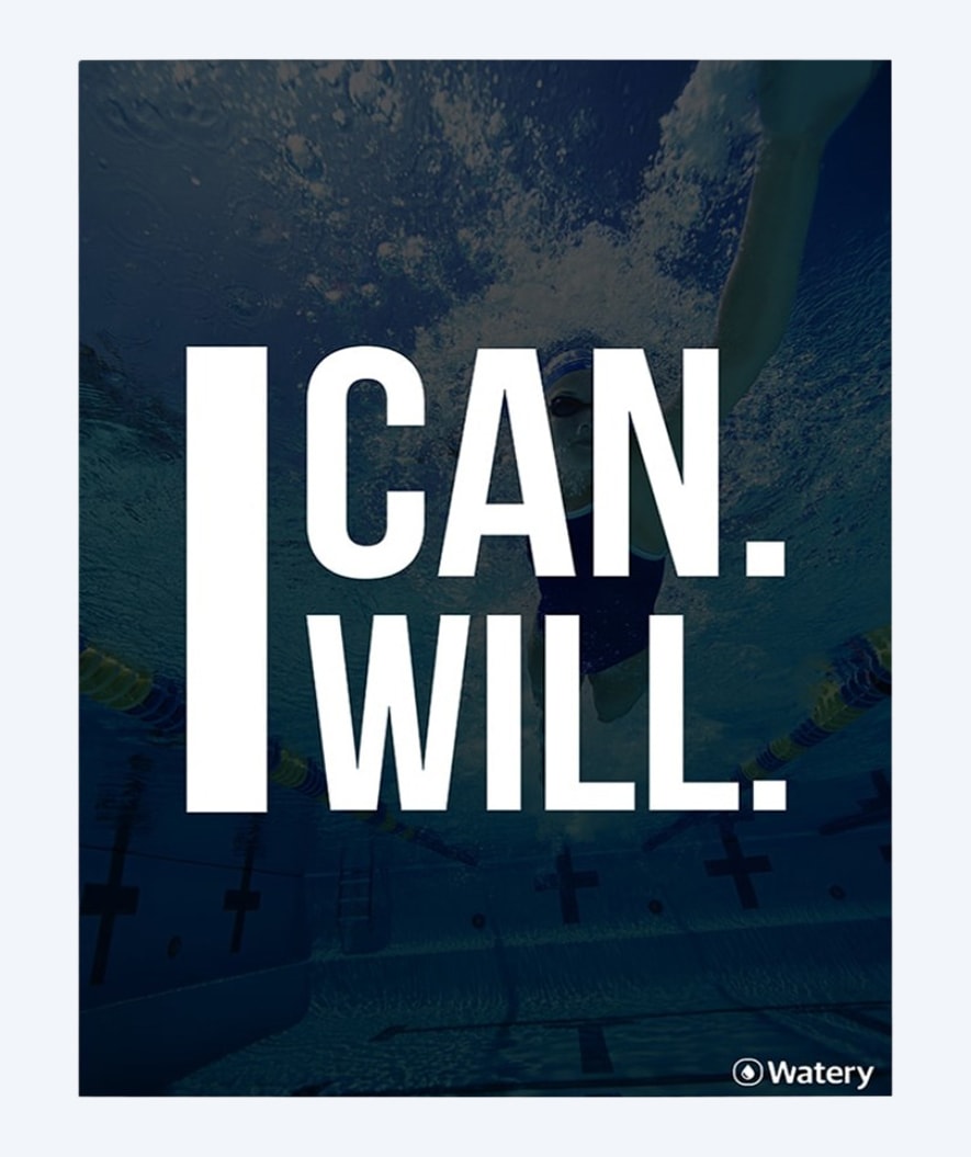 Watery svømmeplakat - I Can - I Will