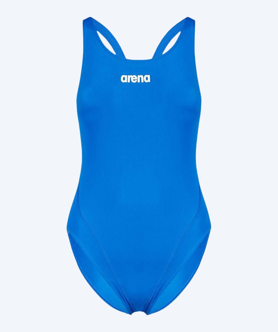 Arena badedragt til damer - Solid Swim Tech High - Lyseblå