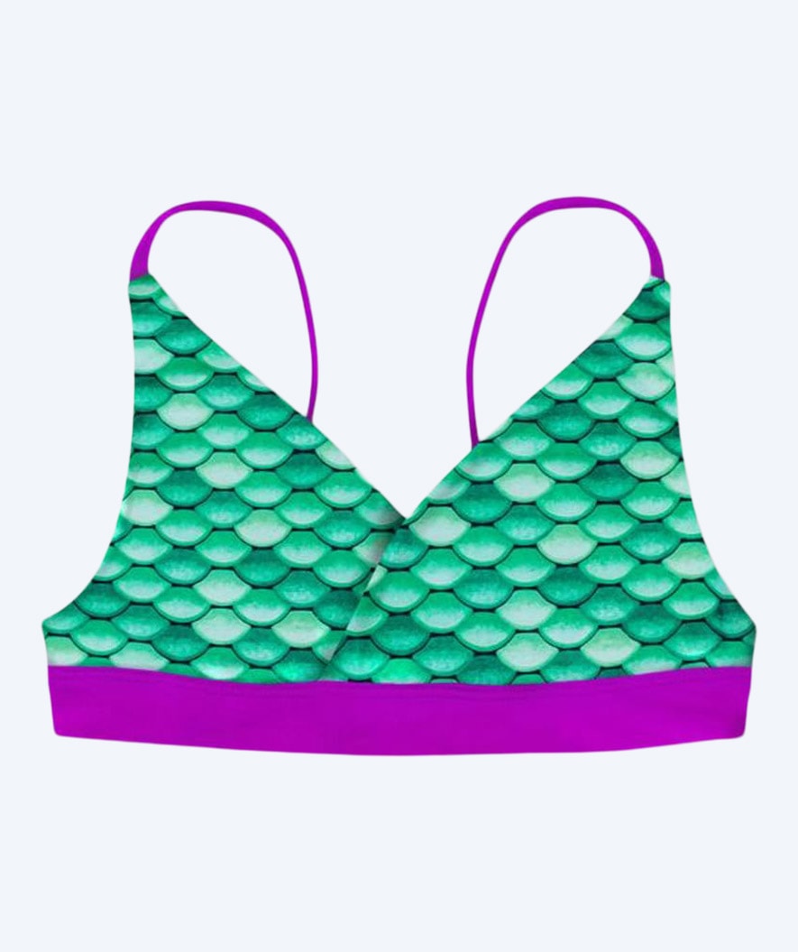 Fin Fun havfruebikini top til piger - Celtic Green