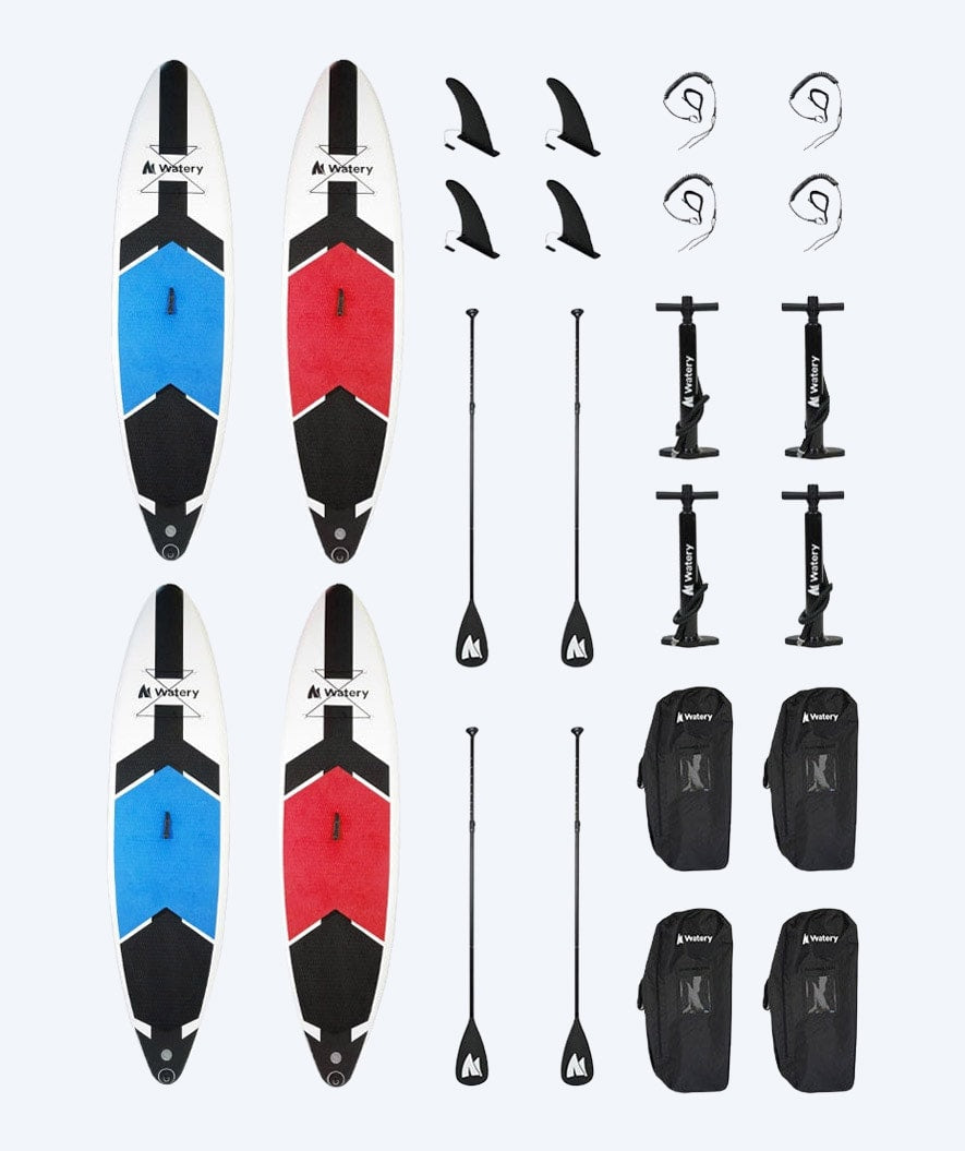 Pakketilbud: 4x Watery Global oppustelig SUP PaddleBoard 10'6