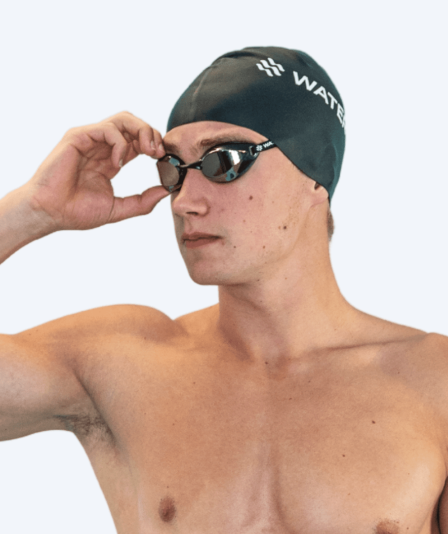 Watery Elite svømmebriller - Poseidon Ultra Mirror - Sort/sølv