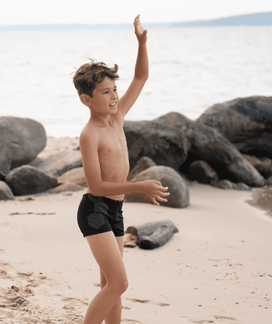 Watery badebukser til drenge - Flaming Vegas Eco - Orange Corner