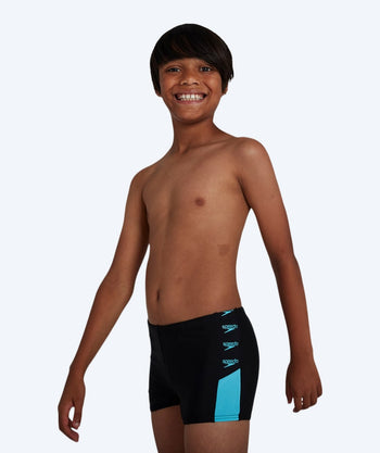 Speedo aquashorts til drenge - Boom Logo Splice - Sort/blå