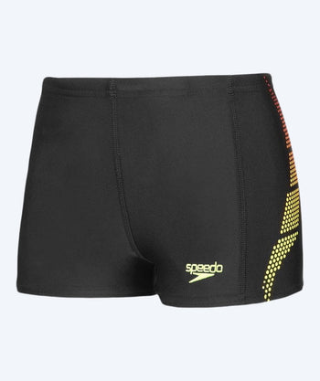 Speedo aquashorts til drenge - Placement Panel - Sort/gul