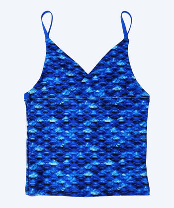 Fin Fun tankini top til piger - Arctic Blue