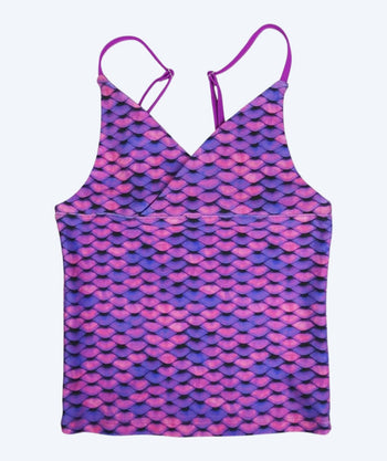 Fin Fun tankini top til piger - Asian Magenta (Lilla)