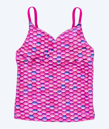Fin Fun tankini top til piger - Malibu Pink