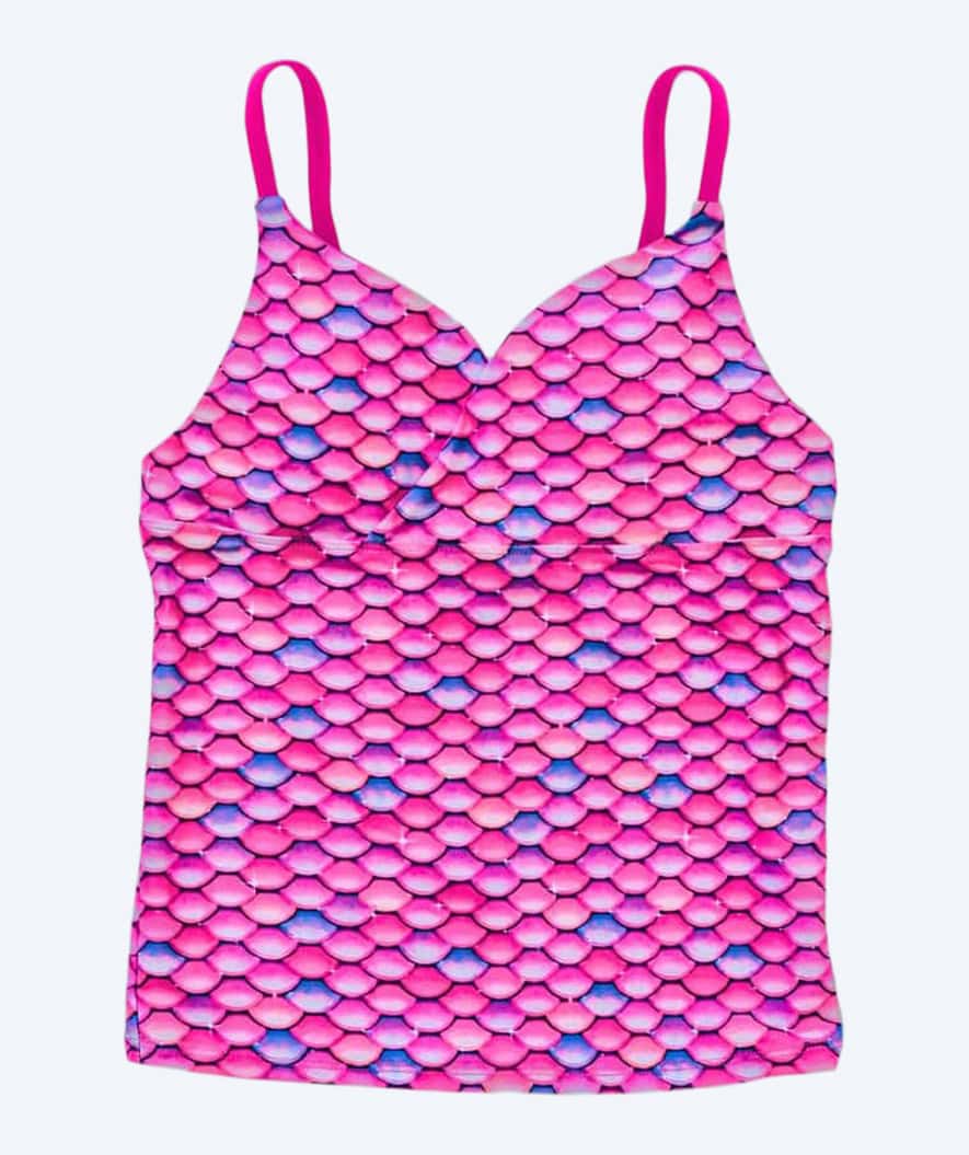 Fin Fun tankini top til piger - Malibu Pink