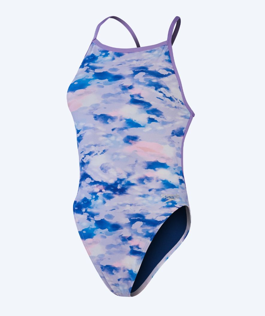 Speedo badedragt til damer - Allover Vback - Lilla