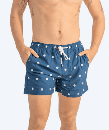 Watery badeshorts til mænd - Clifford Eco - Mørkeblå/hvid
