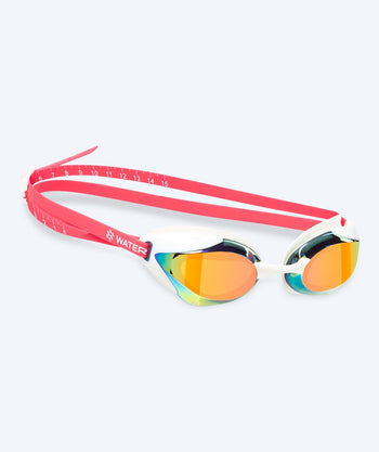 Watery Elite svømmebriller - Poseidon Ultra Mirror - Pink/guld