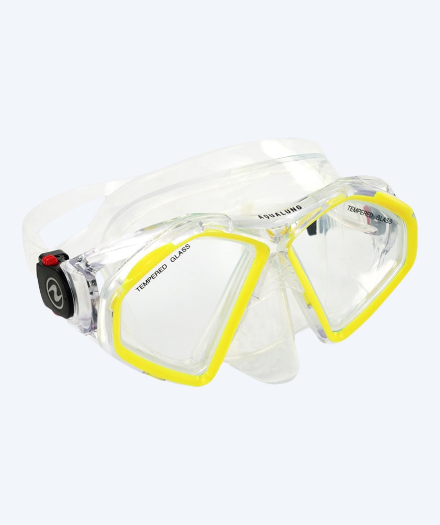 Aqualung dykkermaske til voksne - Hawkeye - Klar/gul