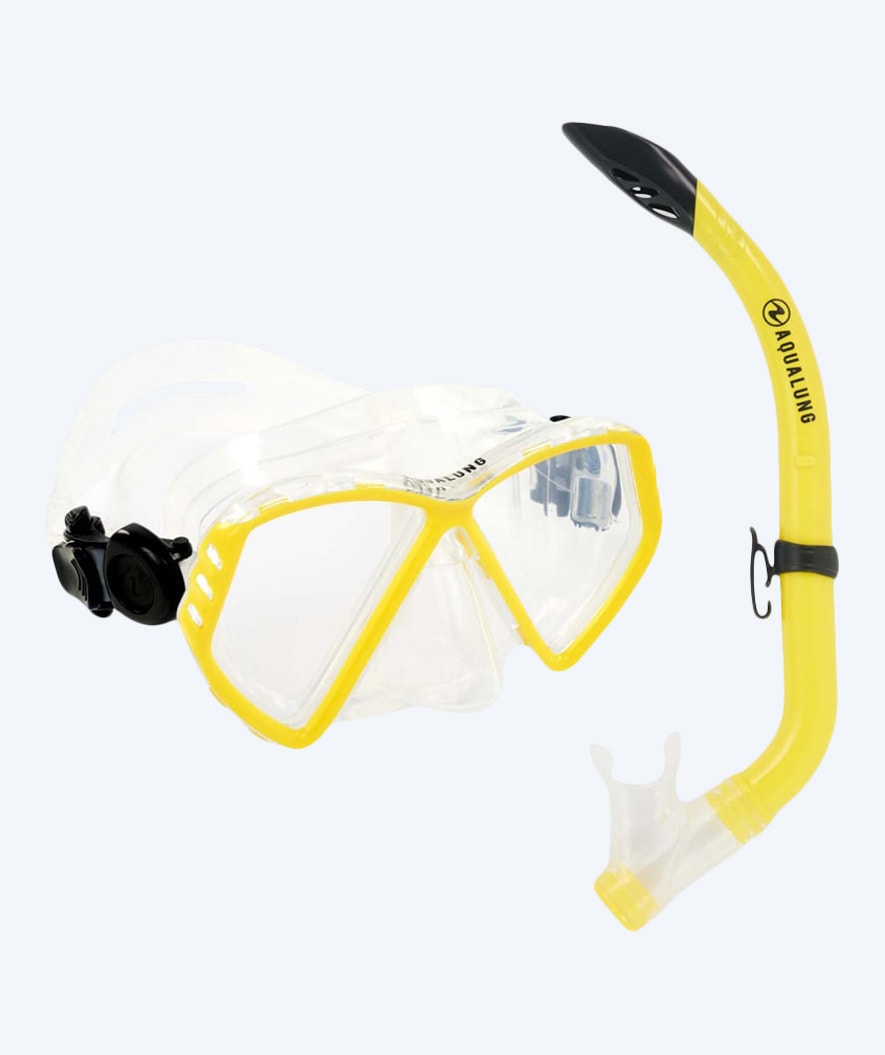 Aqualung Combo snorkelsæt til børn (8-18) - Combo Cub - Klar/gul