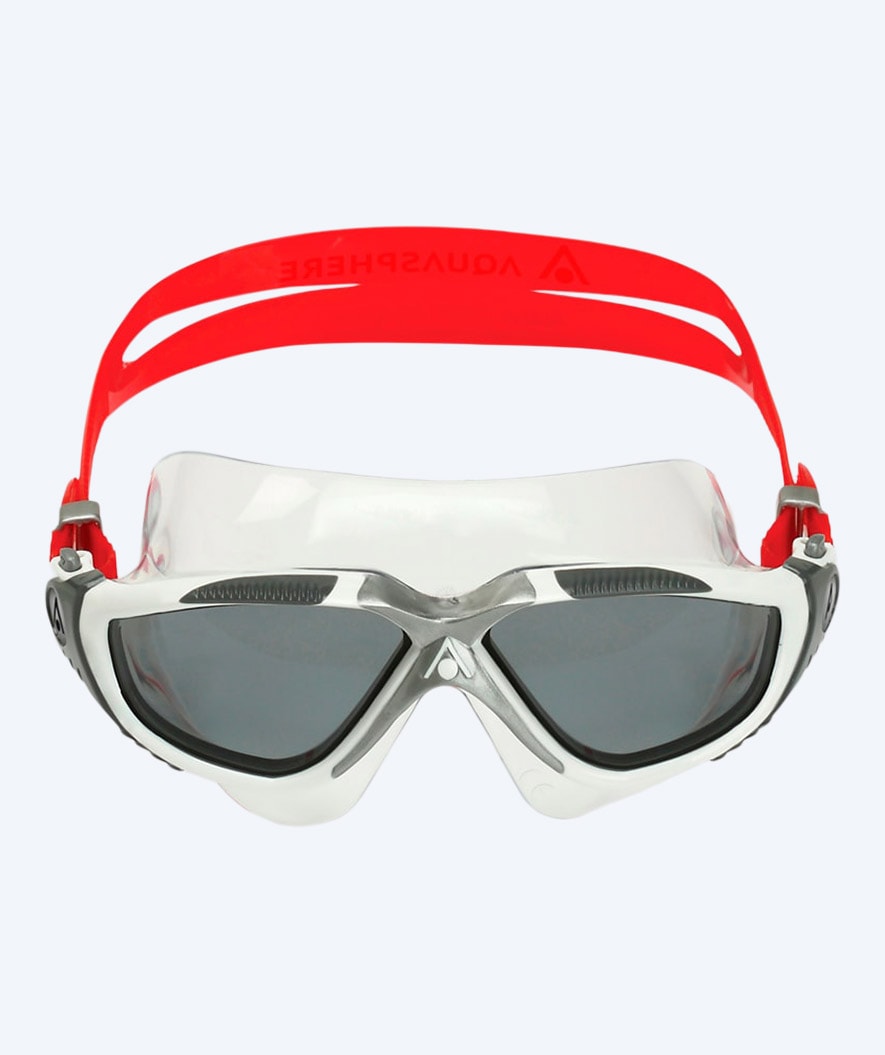 Aquasphere svømmemaske - Vista - Hvid/rød (mørk linse)