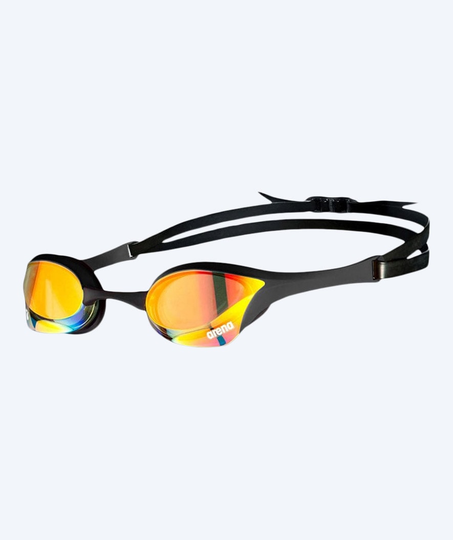 Arena Elite svømmebriller - Cobra Ultra SWIPE Mirror - Sort (guld mirror)