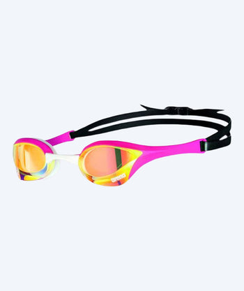 Arena Elite svømmebriller - Cobra Ultra SWIPE Mirror - Lyserød (guld mirror)