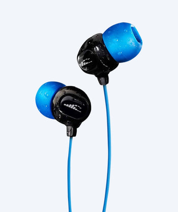 H2OAudio vandtætte høretelefoner - Surge S Plus - kort snor - Blå