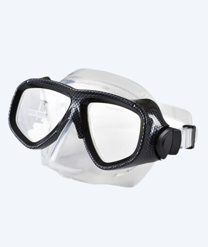 Primotec dykkermaske med styrke - M80 (+1.0 til -8.0) - Sort