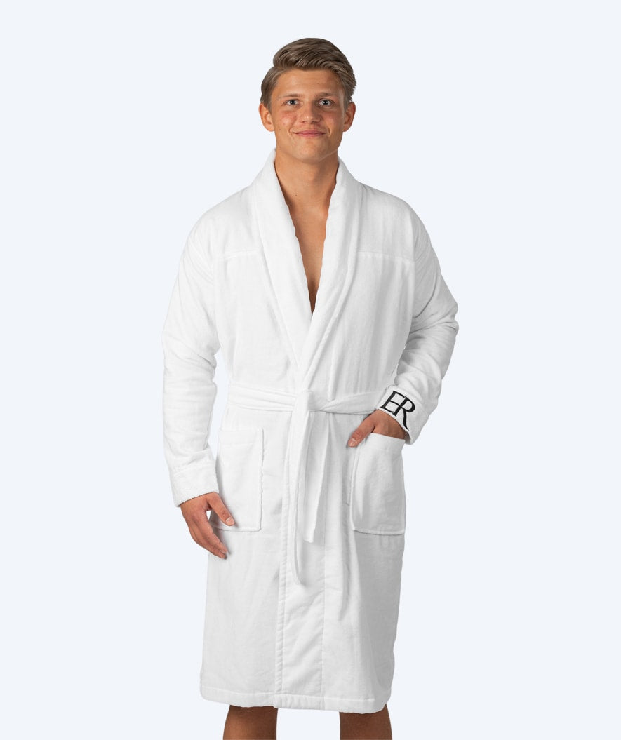 Watery badekåbe til mænd - ER Luxe - Hvid