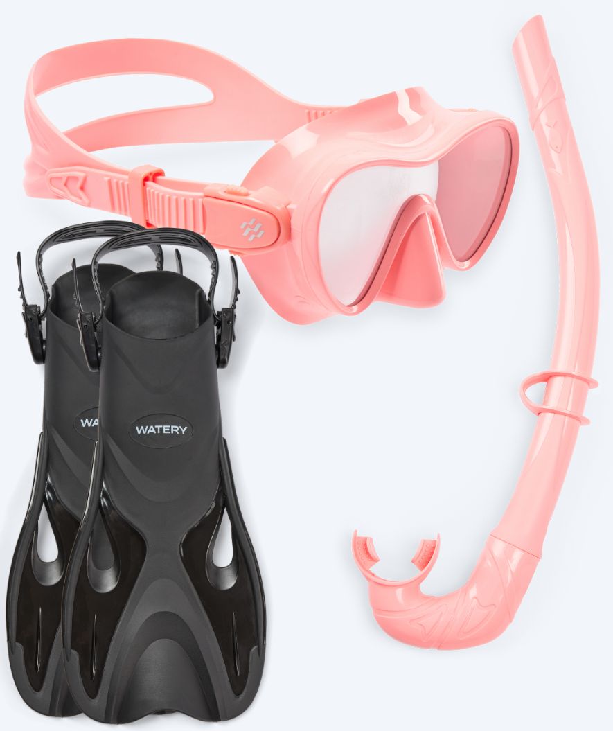 Watery snorkelsæt til børn - Fisher/Cliff - Pink