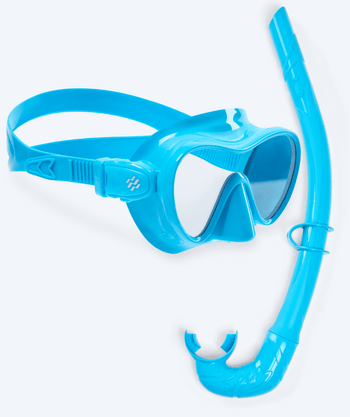 Watery Combo snorkelsæt til børn - Cliff - Lyseblå