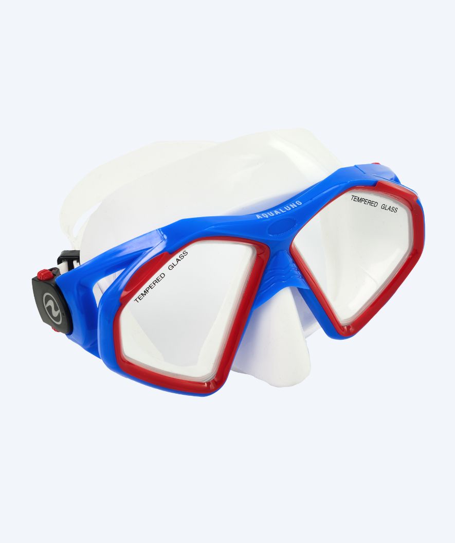 Aqualung dykkermaske til voksne - Hawkeye - Blå/rød
