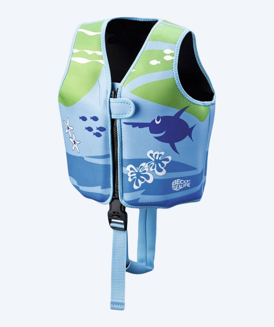 Beco svømmevest til børn (1-6 år) - Sealife - Lyseblå/grøn