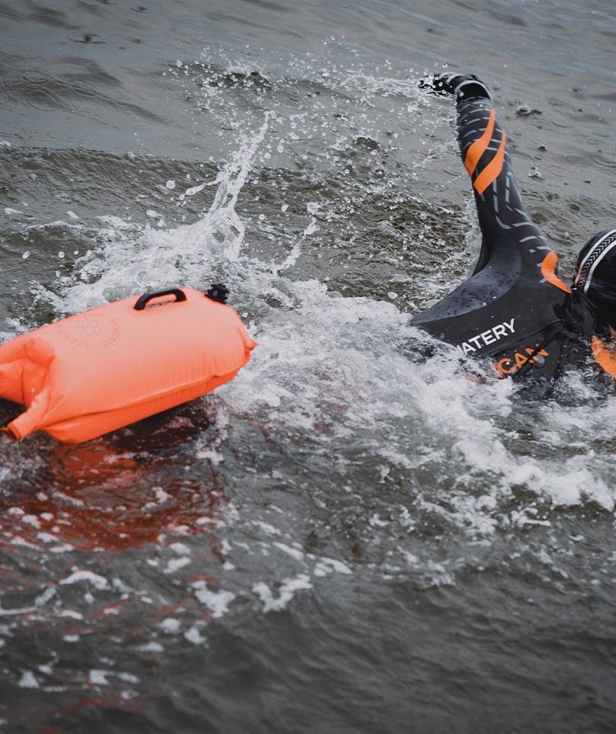 Watery havtaske - Swim Buoy & Dry Bag 28L - Orange