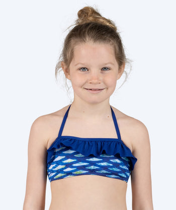 Watery havfrue bikini top til piger - Blue Ocean