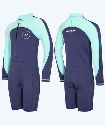Watery UV våddragt til børn - Calypso Langærmet - Atlantic Turquoise