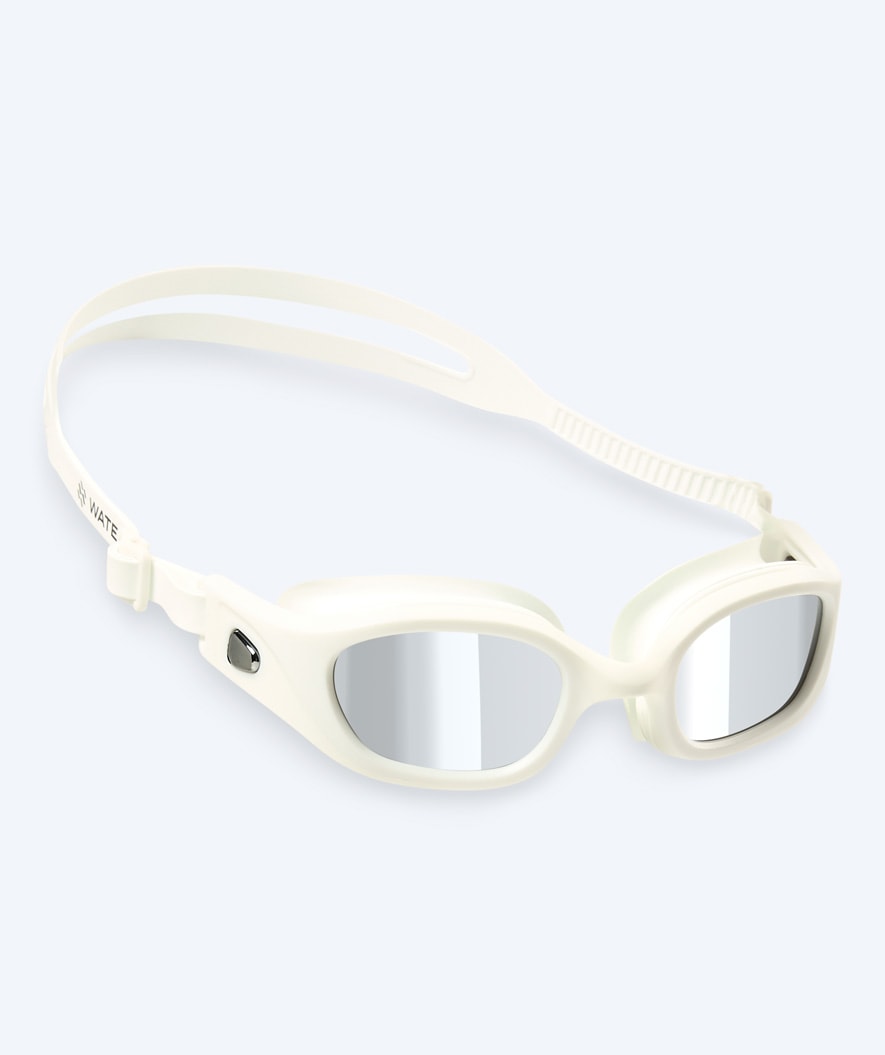Watery motions dykkerbriller - Clyde Mirror - Hvid/sølv