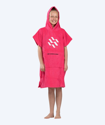 Watery badeponcho til junior - Bomuld - Pink