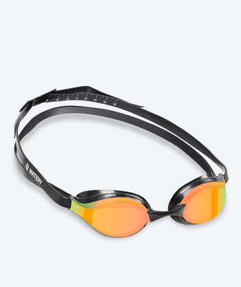 Watery Elite svømmebriller - Poseidon Mirror - Sort/guld
