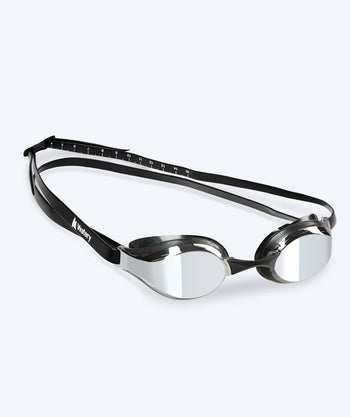 Watery Elite svømmebriller - Poseidon Mirror - Sort/sølv
